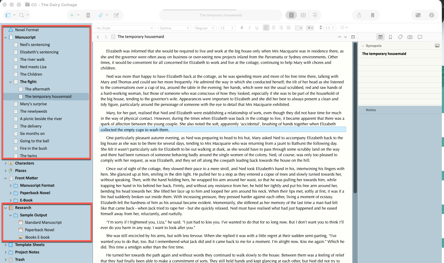 Breaking your book into small Scrivener documents makes big projects feel manageable. Breaking your book into small Scrivener documents makes big projects feel manageable.