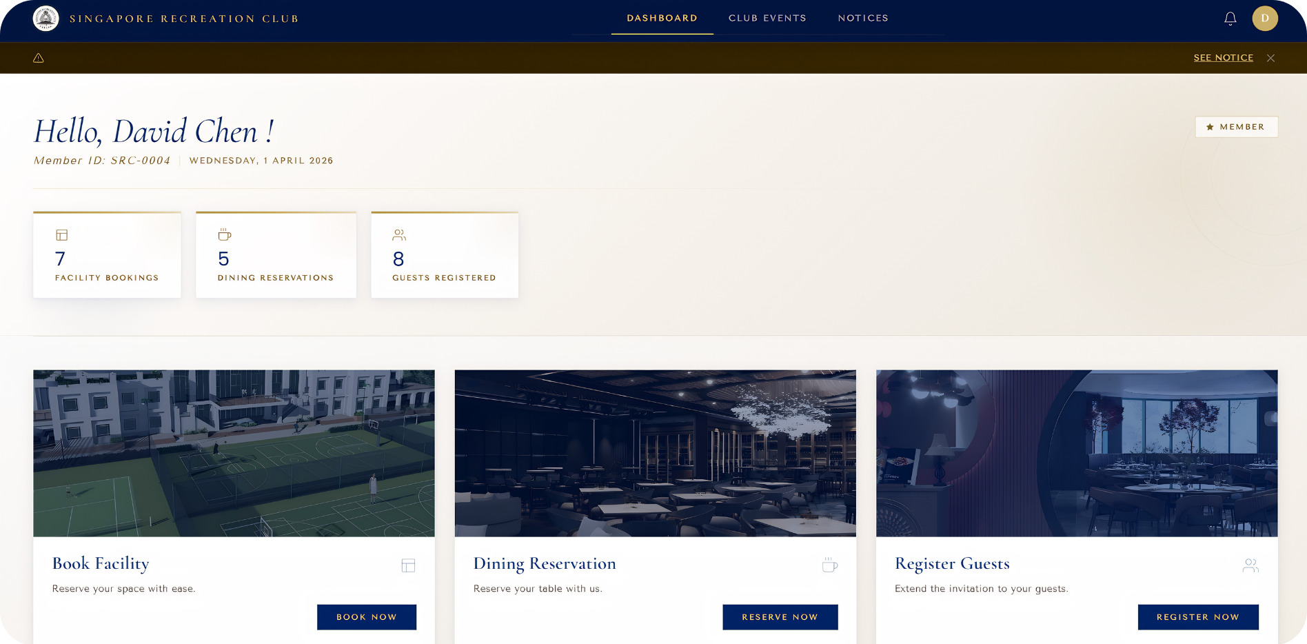 Club Charter dashboard preview