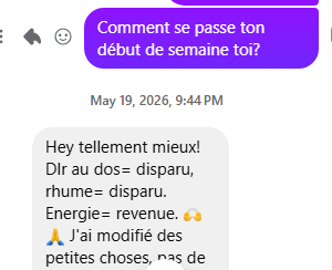 Message de Julie