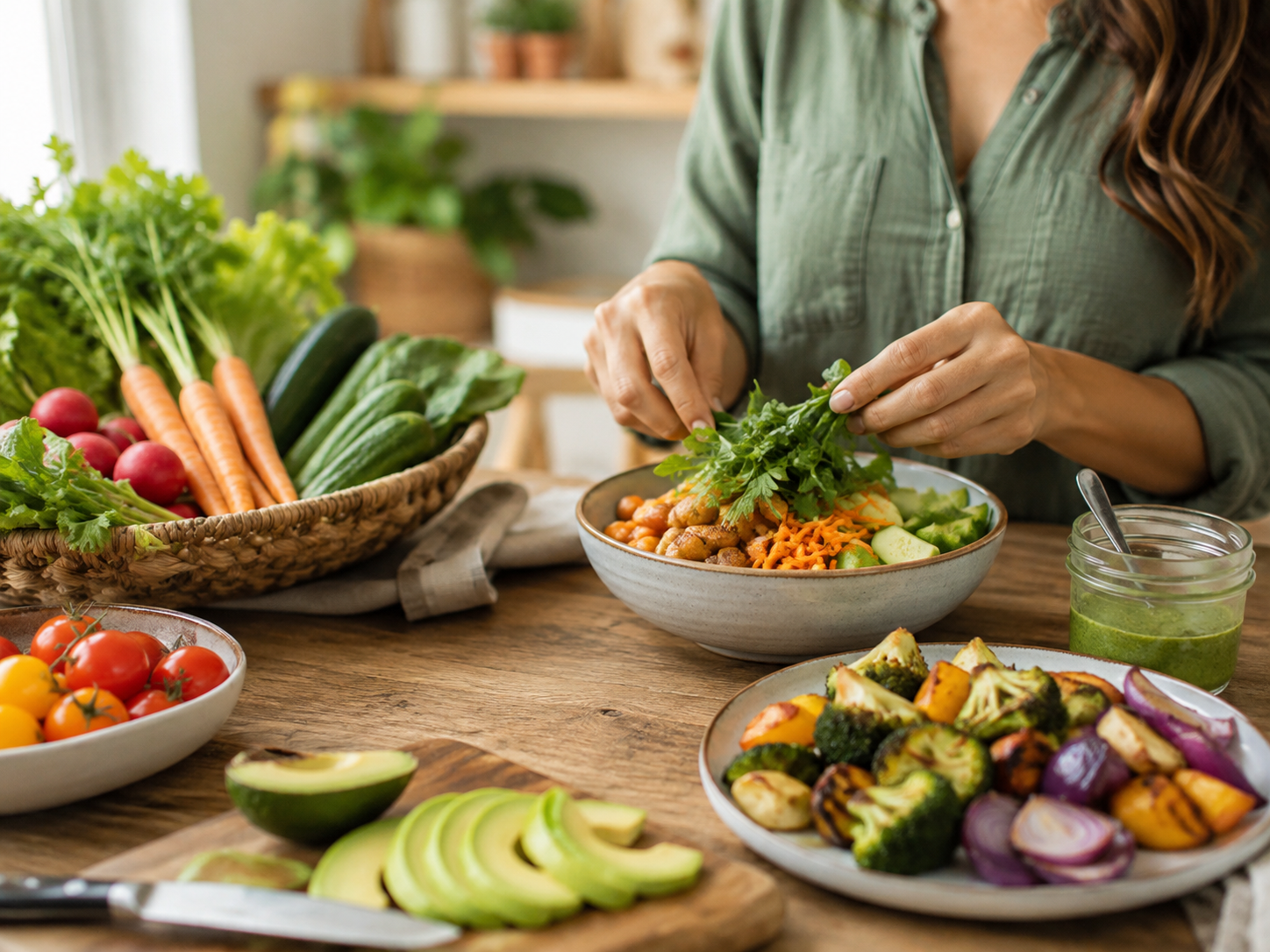Fresh healthy meal with vegetables
