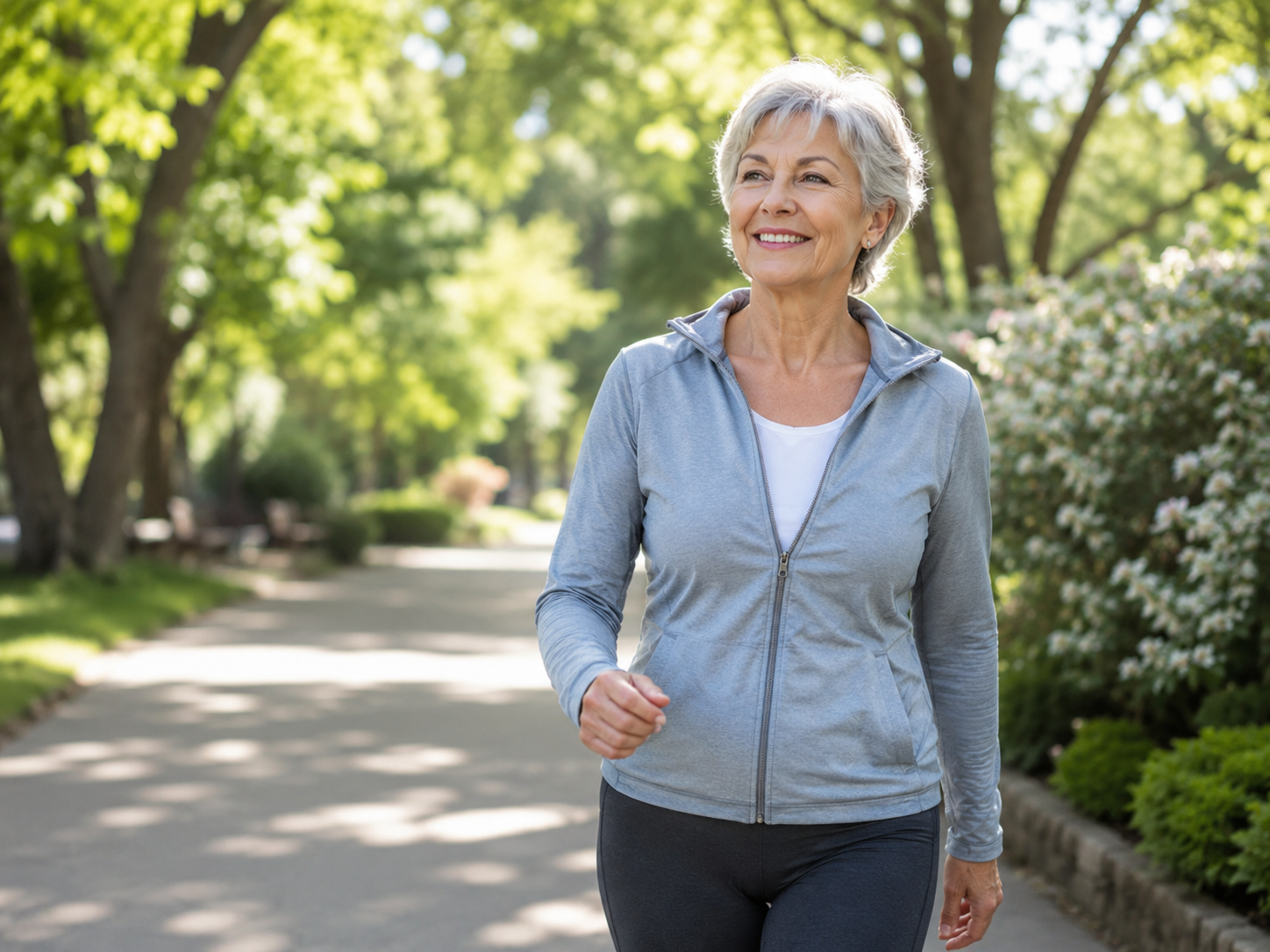 Active older adult enjoying everyday healthy living