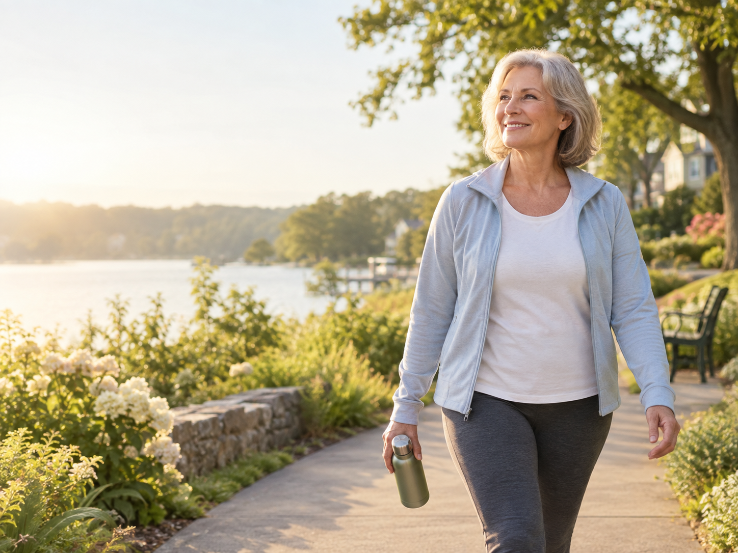 Adult enjoying a healthy outdoor walk