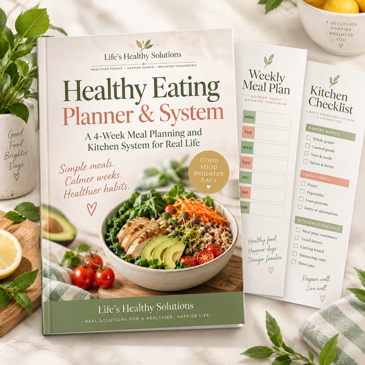 Healthy Eating Planner and System by Life's Healthy Solutions