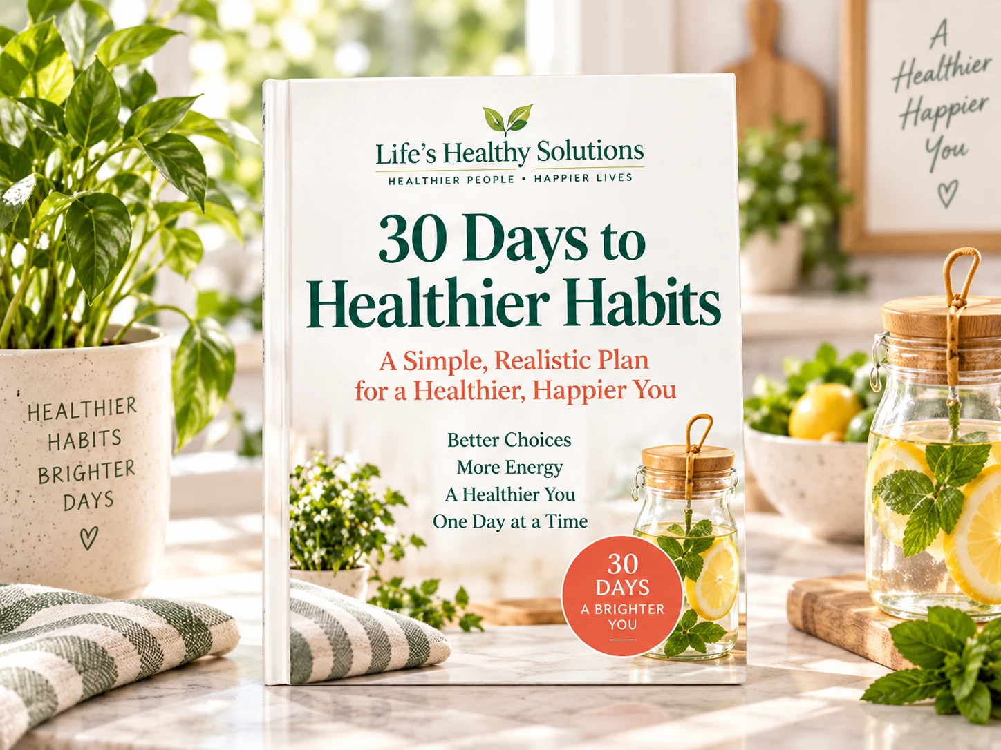 30 Days to Healthier Habits wellness workbook