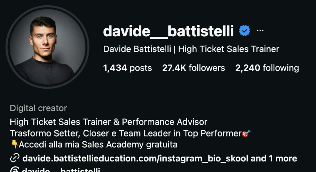 Profilo Davide Battistelli