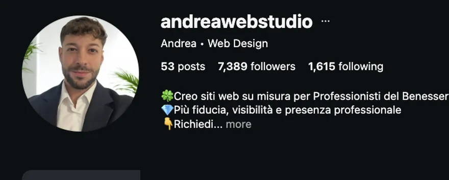 Profilo Andrea Web Studio