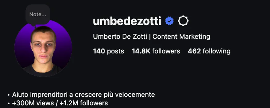 Profilo Umberto De Zotti