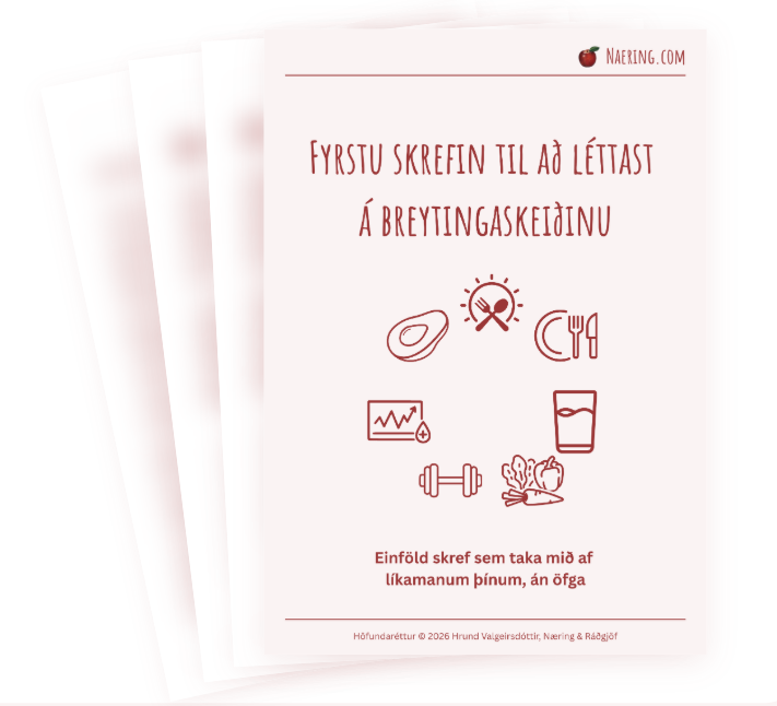 Forsíða leiðarvísisins Fyrstu skrefin á breytingaskeiðinu