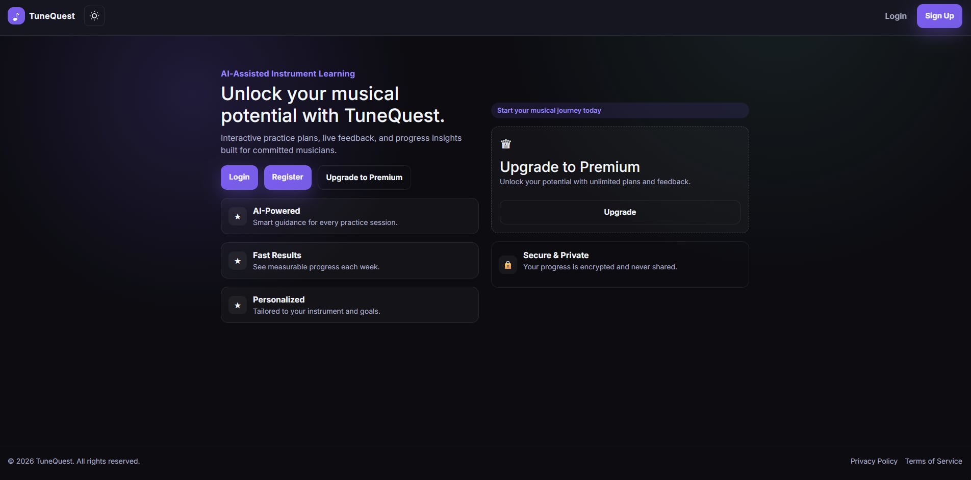 TuneQuest — screenshot
