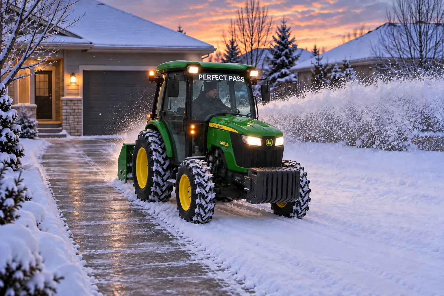 Snow removal and driveway clearing by Perfect Pass Lawns