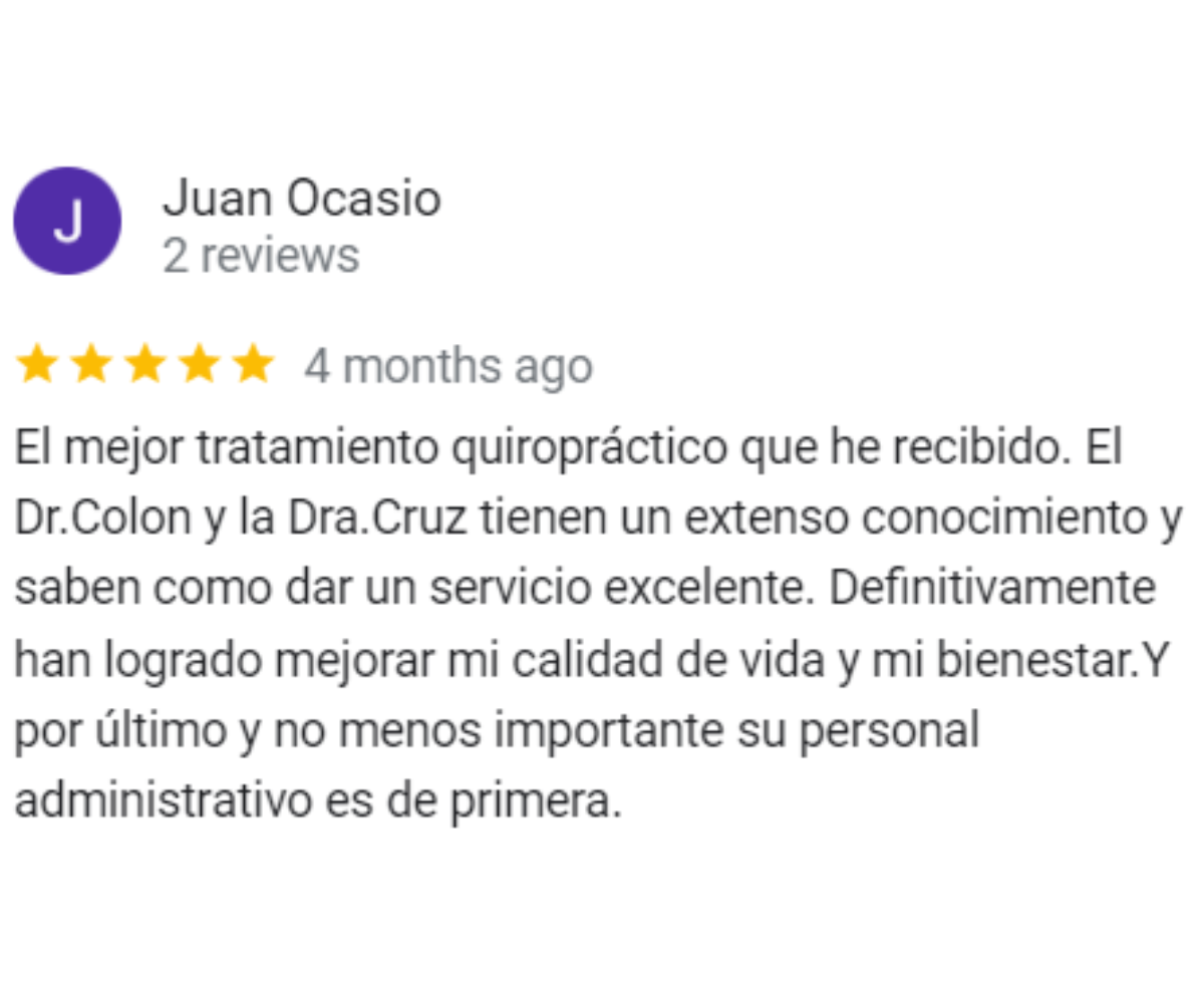 Testimonio paciente QuiroPlus+