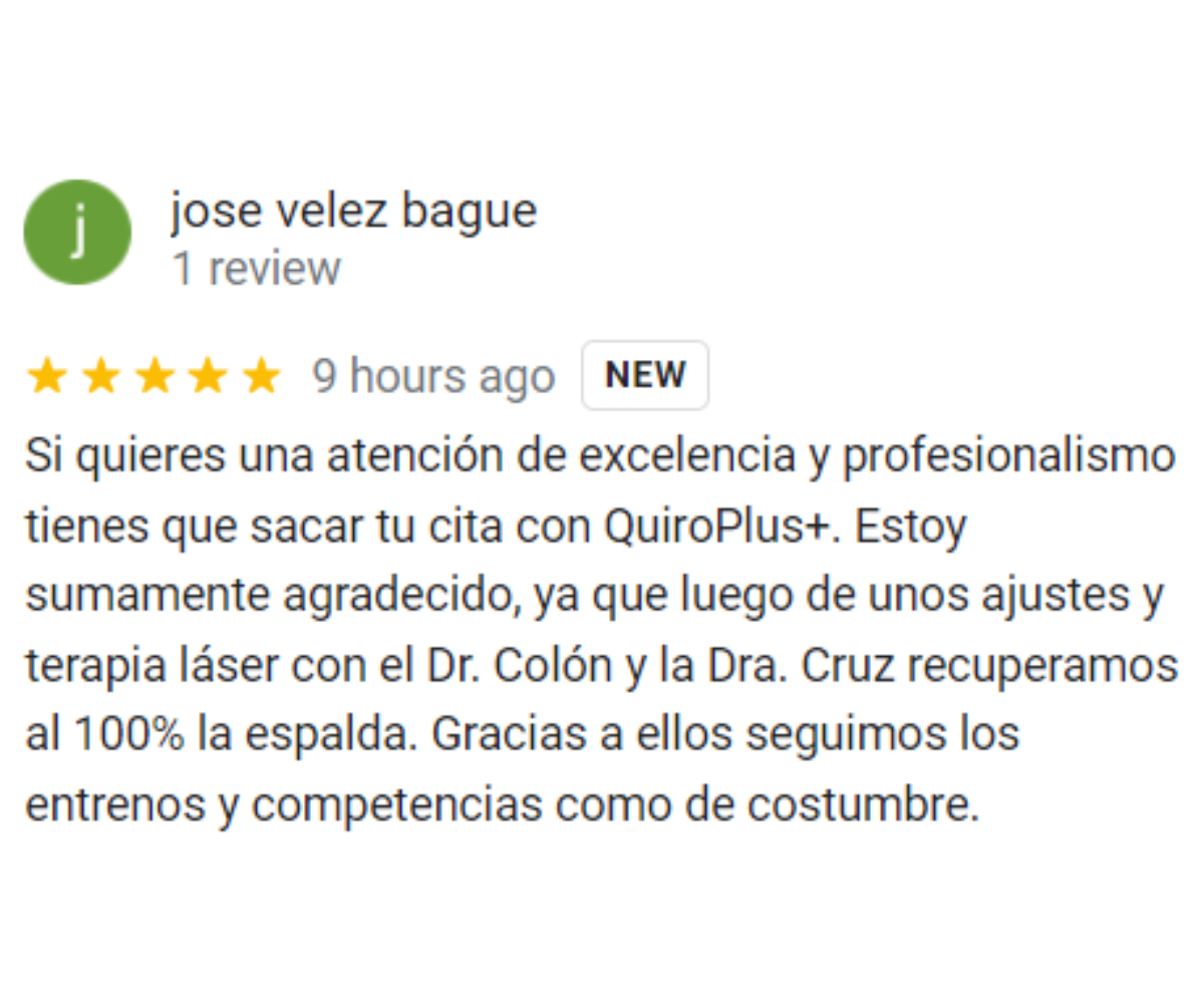 Testimonio paciente QuiroPlus+