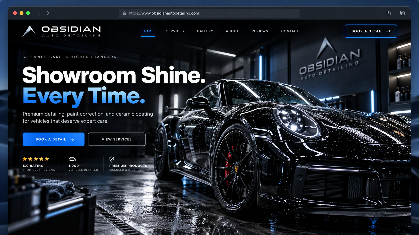 Website built with Vera AI Studio — Obsidian Auto Detailing