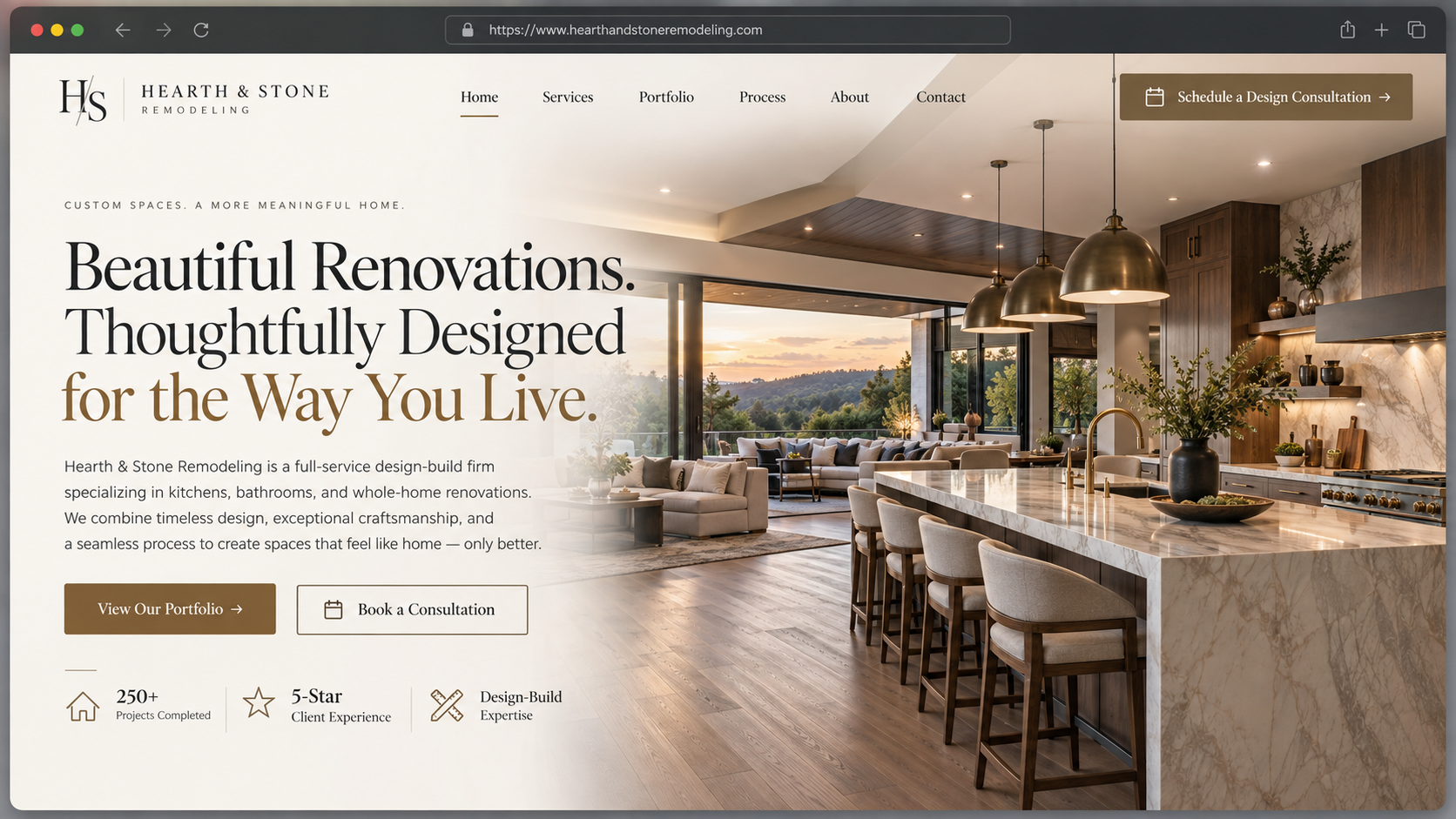 Website built with Vera AI Studio — Hearth and Stone Luxury Home Remodel