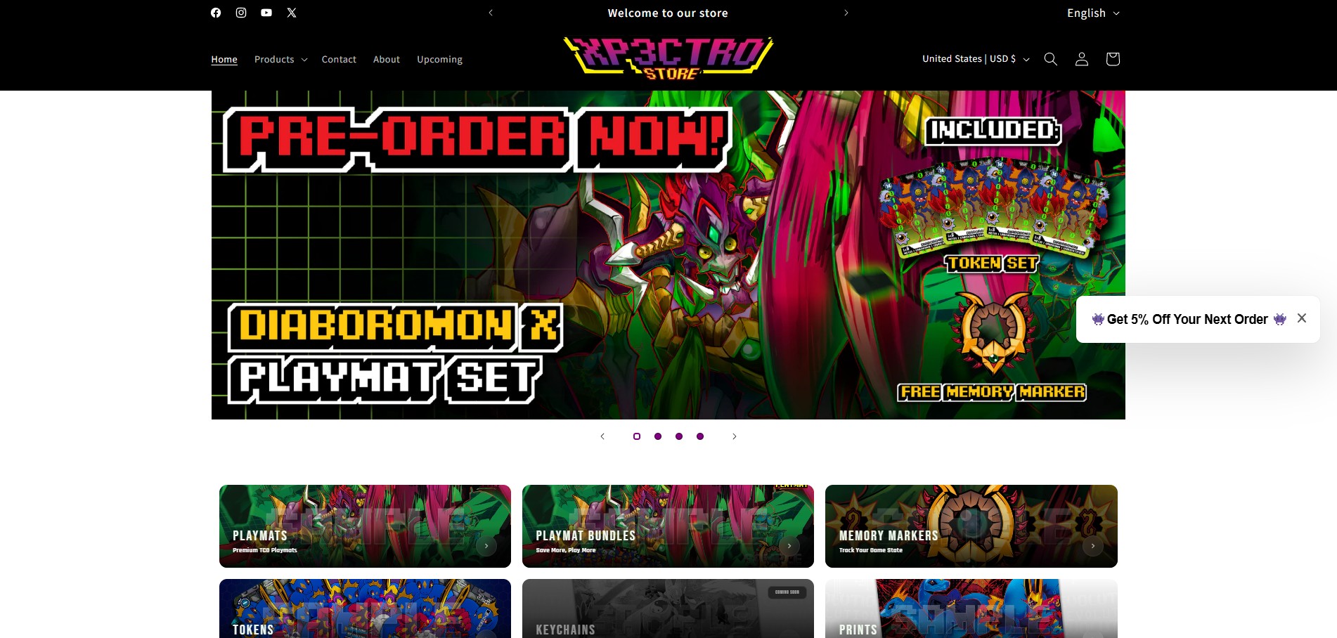 Xp3ctro Store website preview