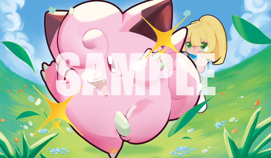 Clefairy Pokémon TCG fan-art playmat — One of the original Fairy-type Pokémon, said to gather under the full moon and dance in a mysterious ring of stars. 24x14 inch cloth top playmat with anti-slip base.