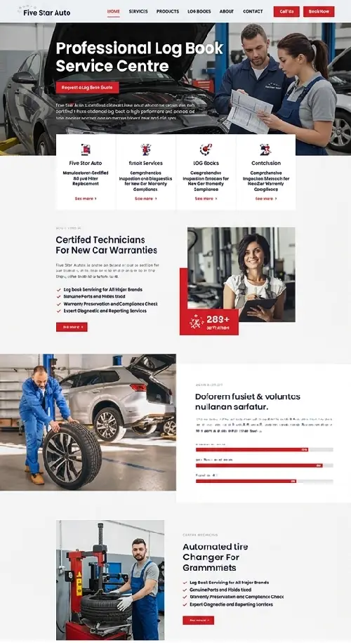 mechanic website design