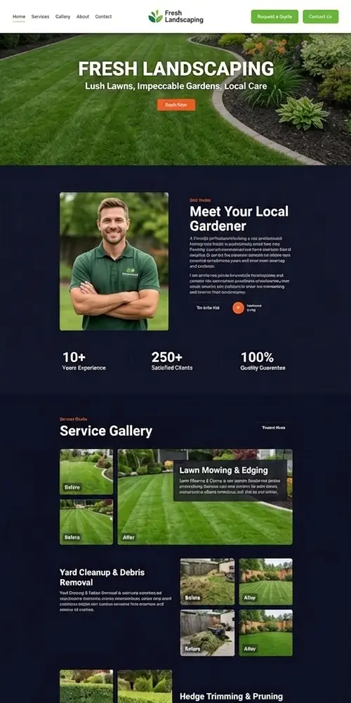 professional tradie website after redesign