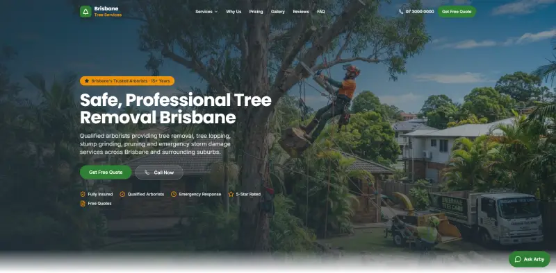 tree removal website design