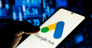 a cellphone with the words Google Ads on the screen