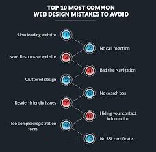 a list of 10 website mistakes not to do