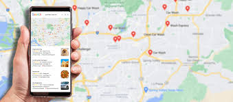 a cellphone that shows a map where google ranks