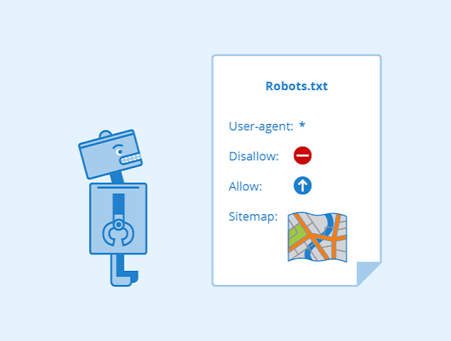 an illustration that shows what a robot.txt file does an illustration that shows what a robot.txt file does