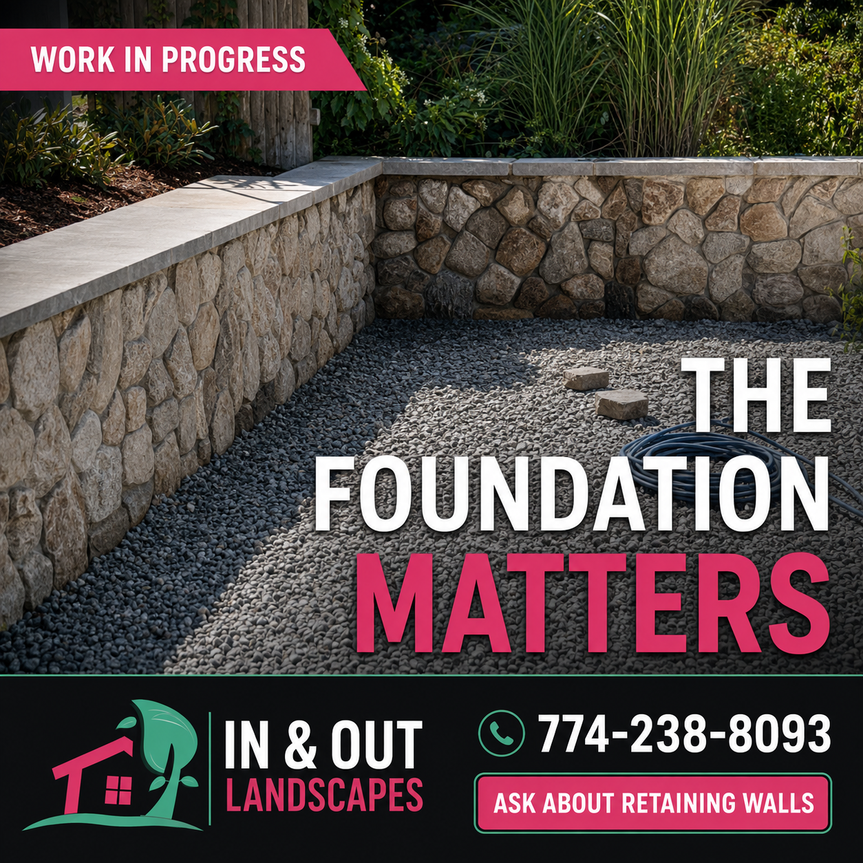 Lawn care and landscaping project on Cape Cod