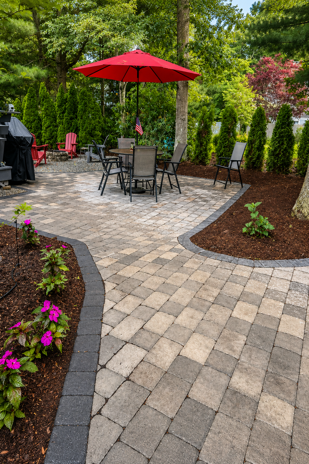 Cape Cod stone masonry and custom walkway