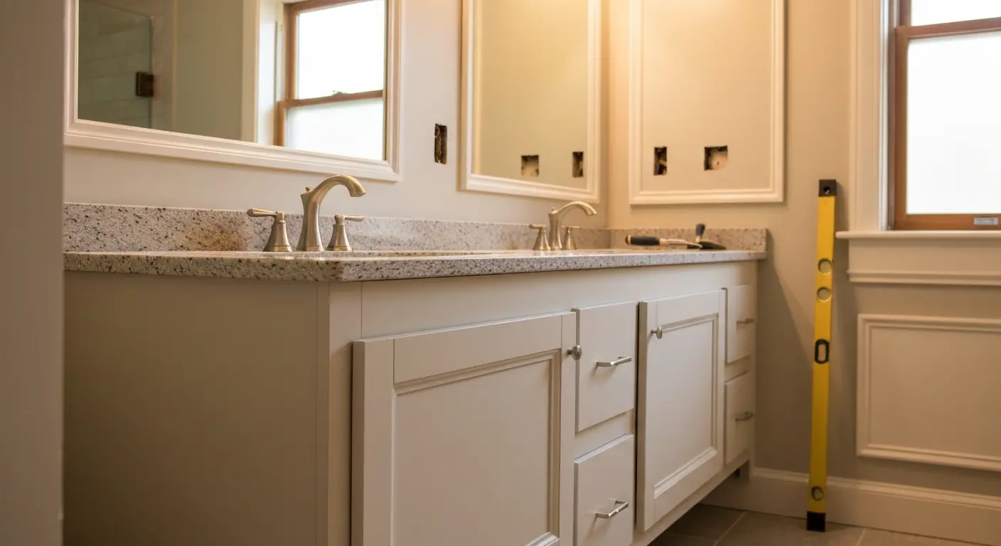 Bathroom vanity installation
