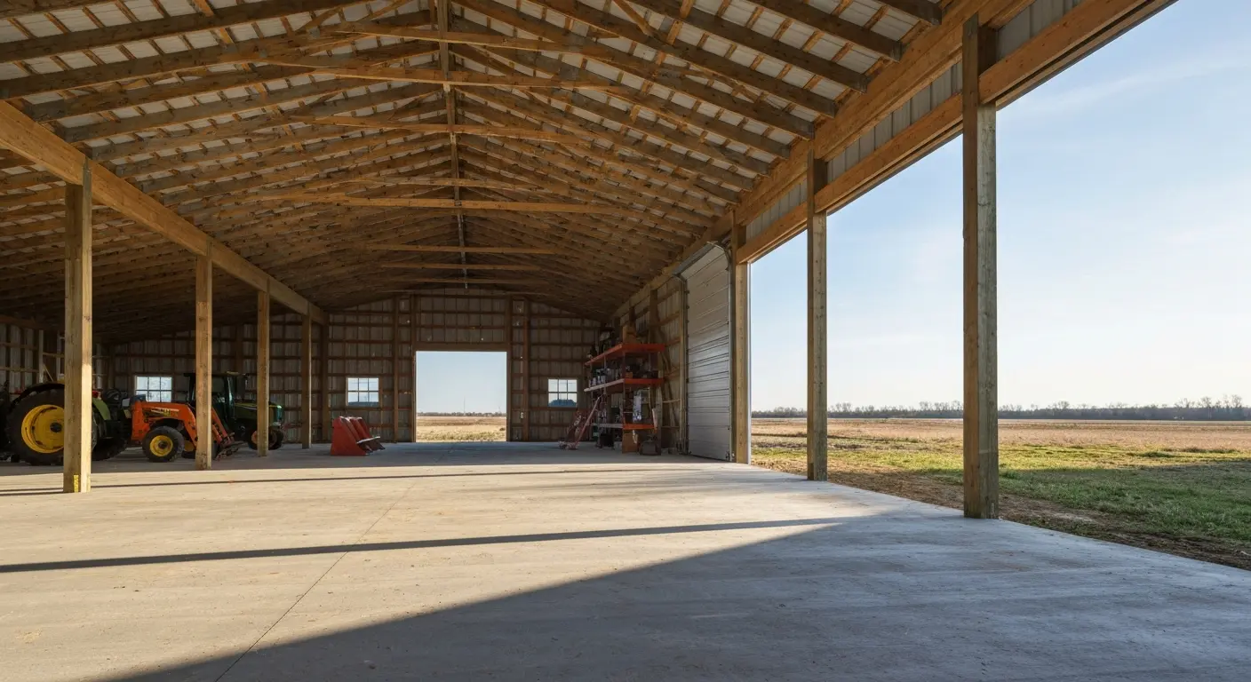 Pole barn construction