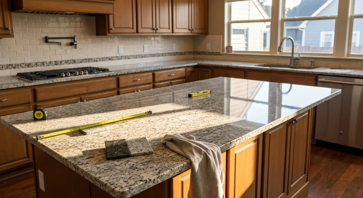 Kitchen countertop installation