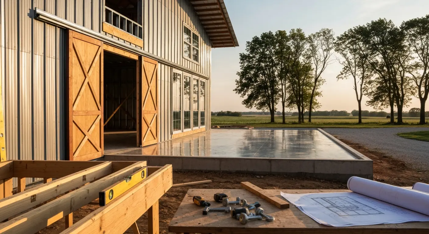 Barndominium construction project