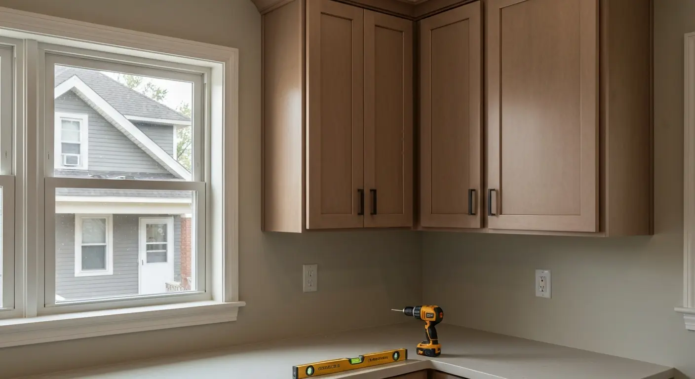 Custom kitchen cabinet installation