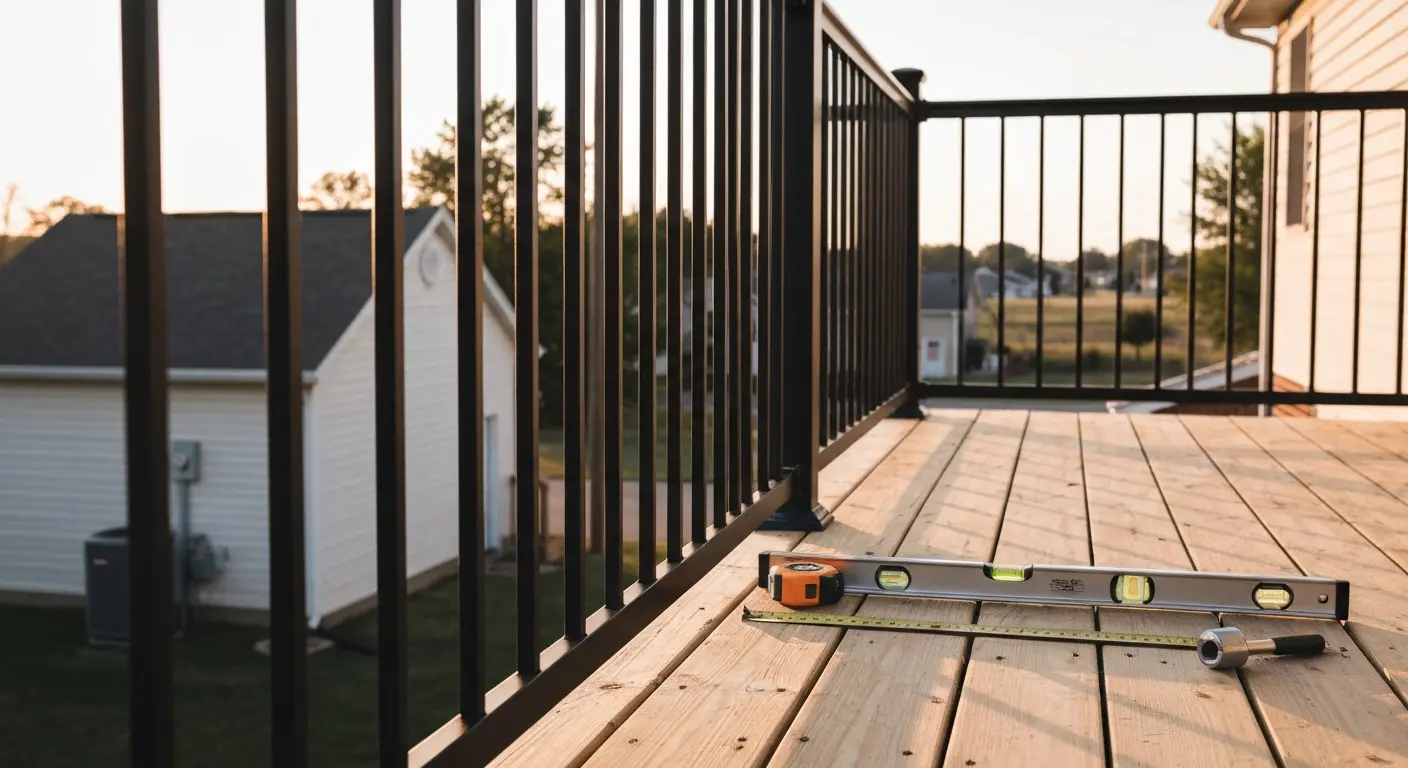 Deck railing installation