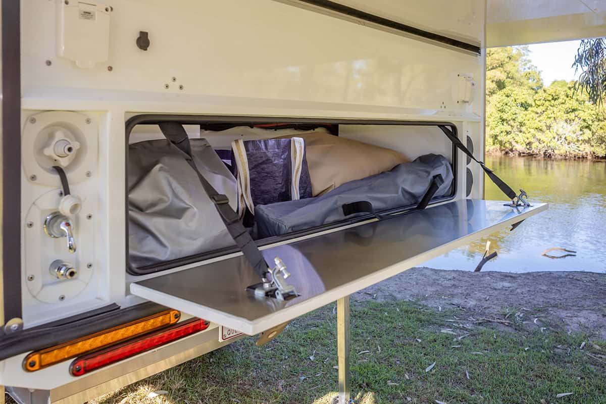 Rear external storage