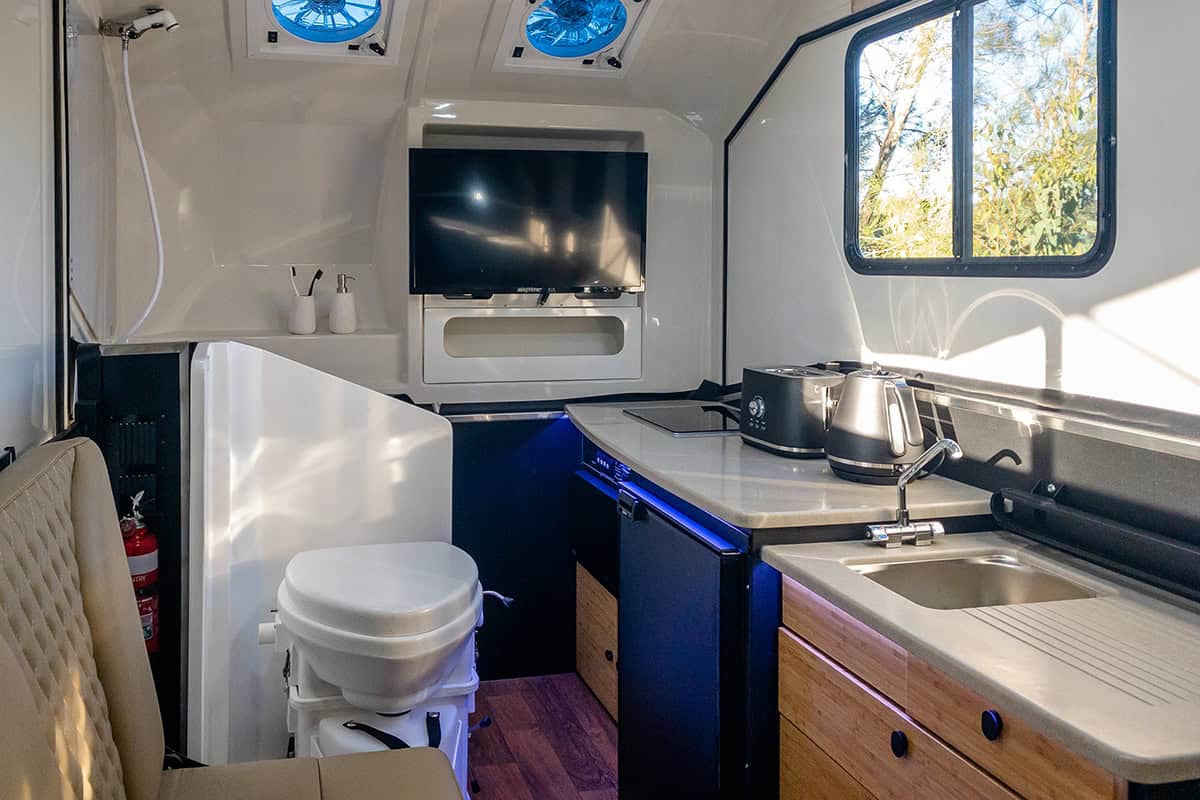 Interior kitchen and ensuite area
