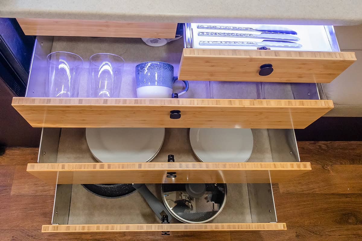 Organised kitchen storage