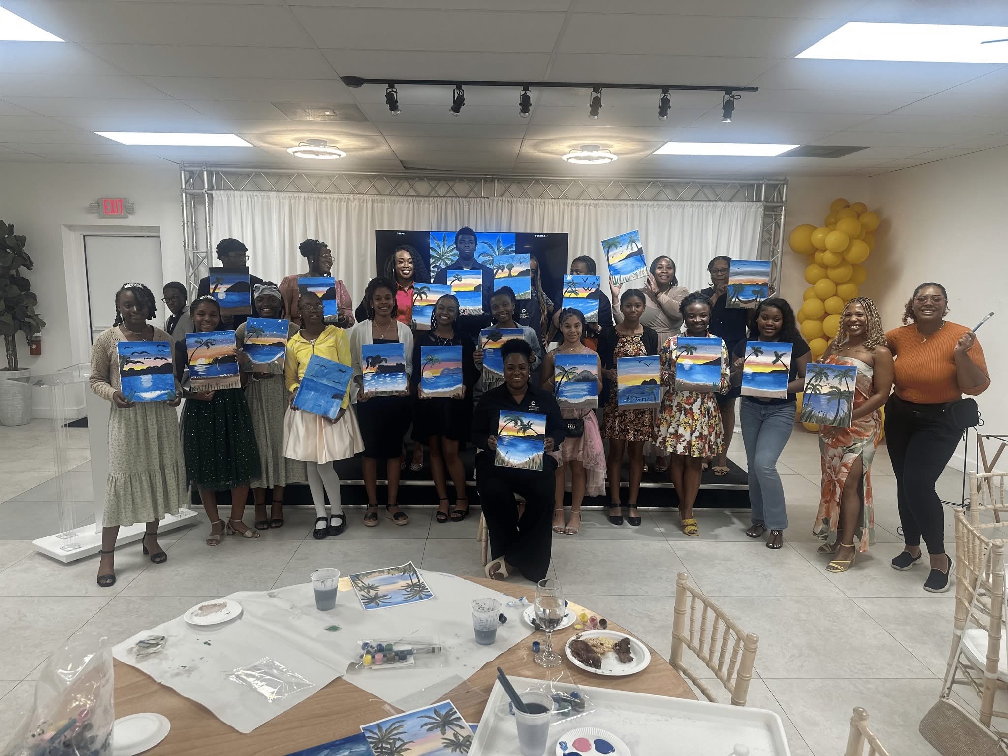 Youth participants displaying artwork during a Sunday Dinner mentorship experience hosted by The Born On Purpose Project, featuring therapeutic arts, creative expression, leadership development, and community mentorship. Youth participants displaying artwork during a Sunday Dinner mentorship experience hosted by The Born On Purpose Project, featuring therapeutic arts, creative expression, leadership development, and community mentorship.