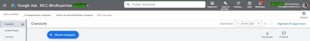 Google Ads beheer