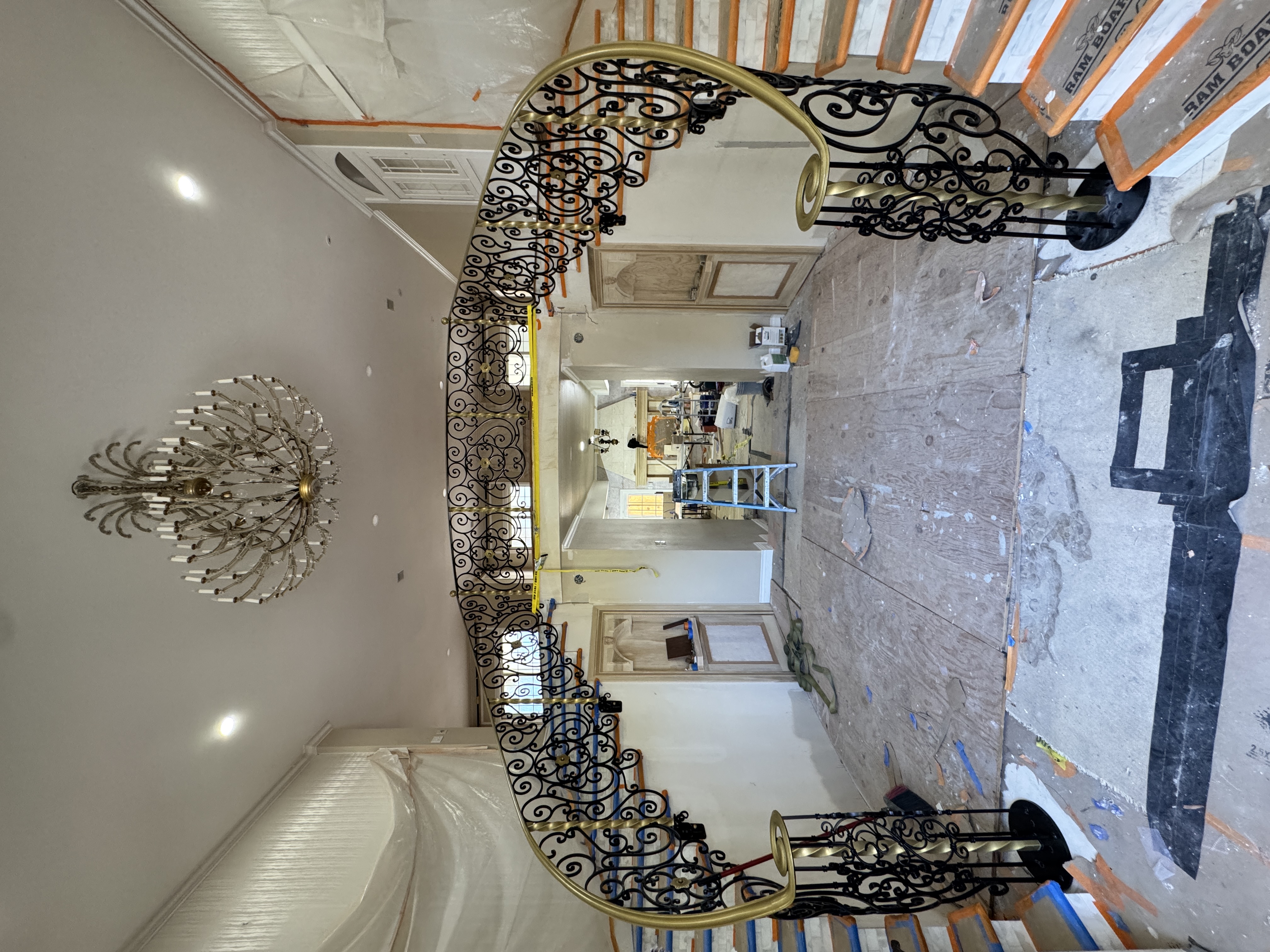 Custom interior architectural steel installation by Tahoe Precision Welding