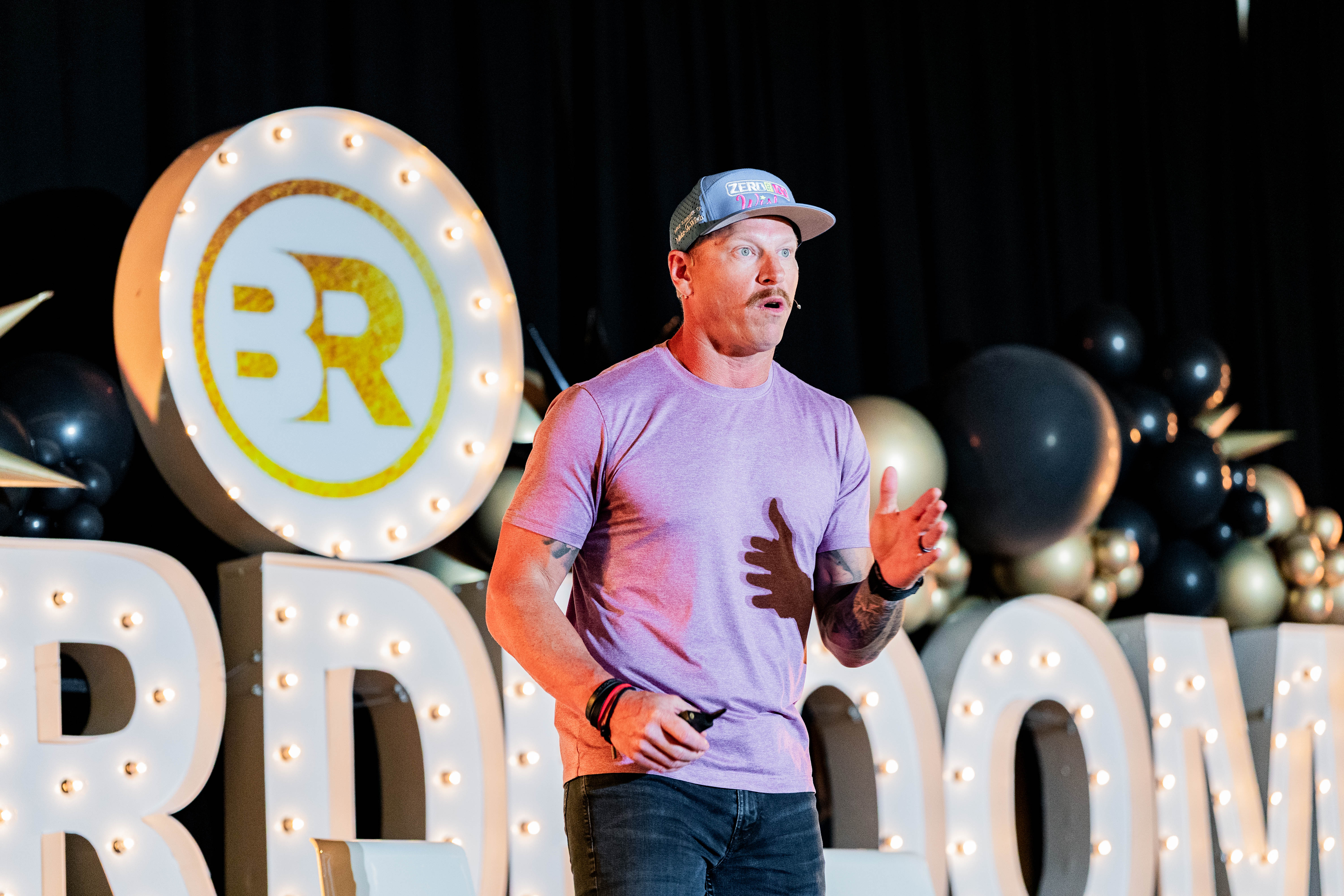 Brady McDonald delivering a keynote