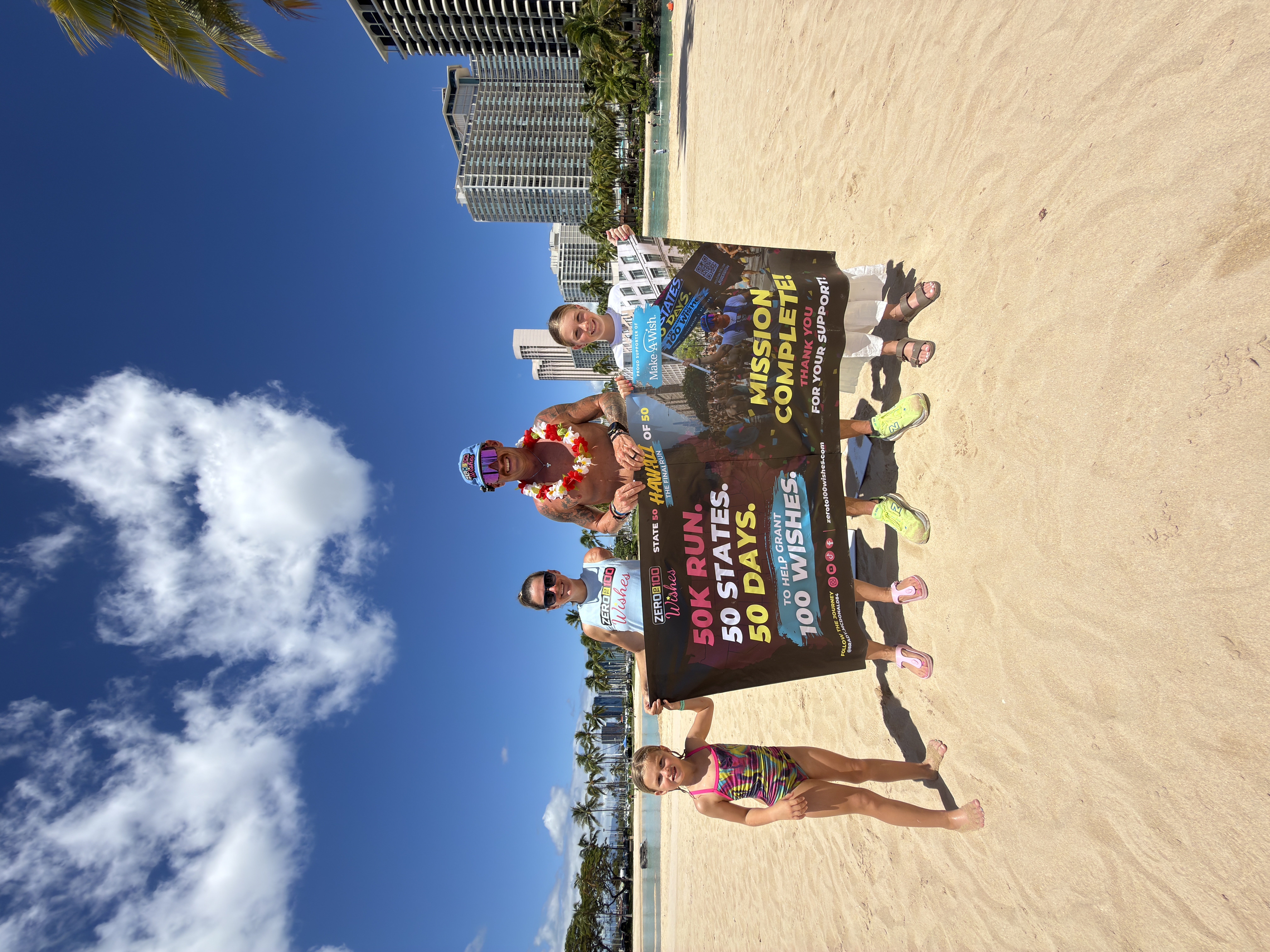 The finish in Honolulu on day fifty