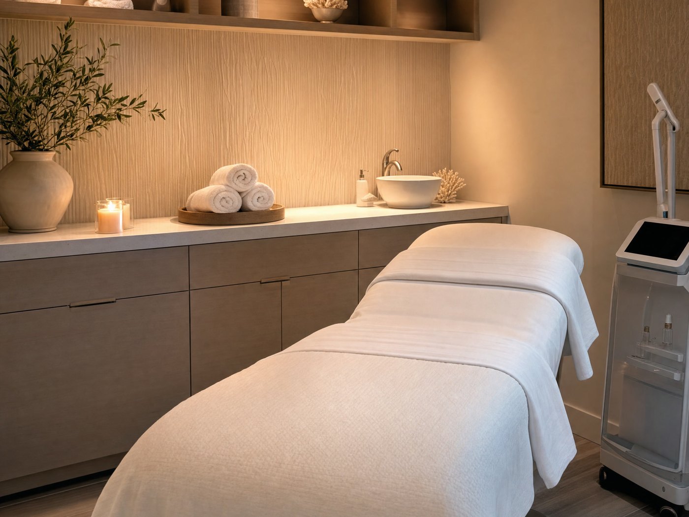 A treatment room at Queens & Kings Wellness Lounge