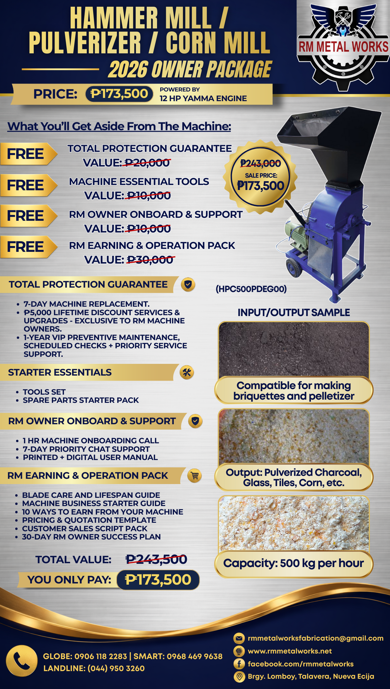 Charcoal Briquetter Dual Output