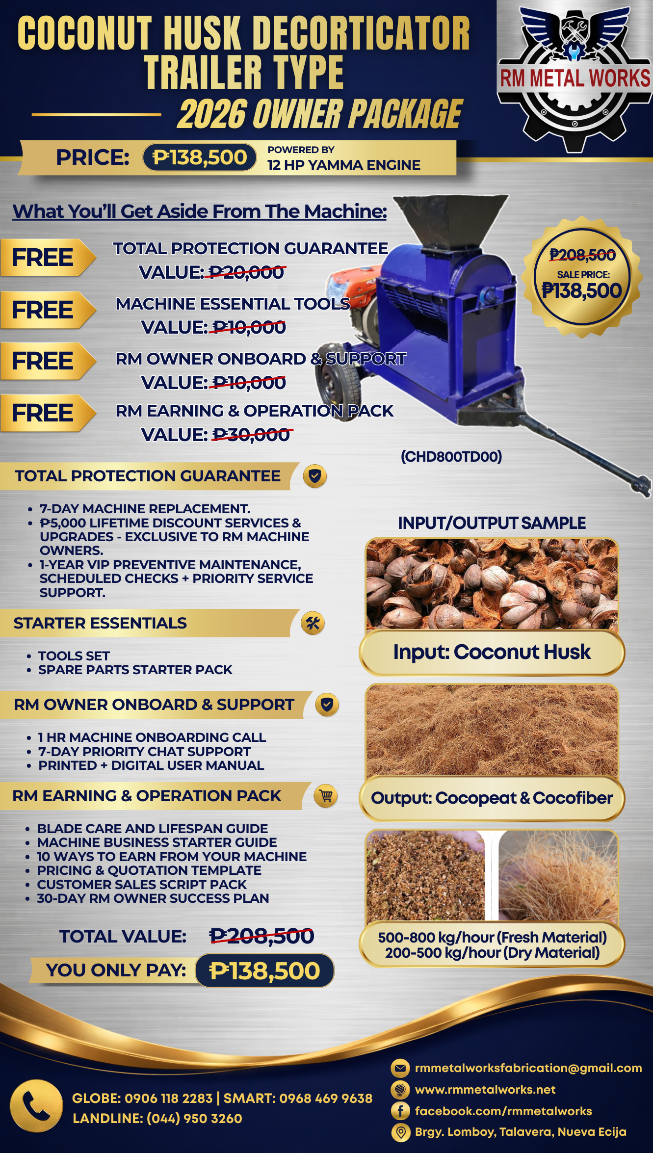 Decorticator With Wood Chipper Trailer