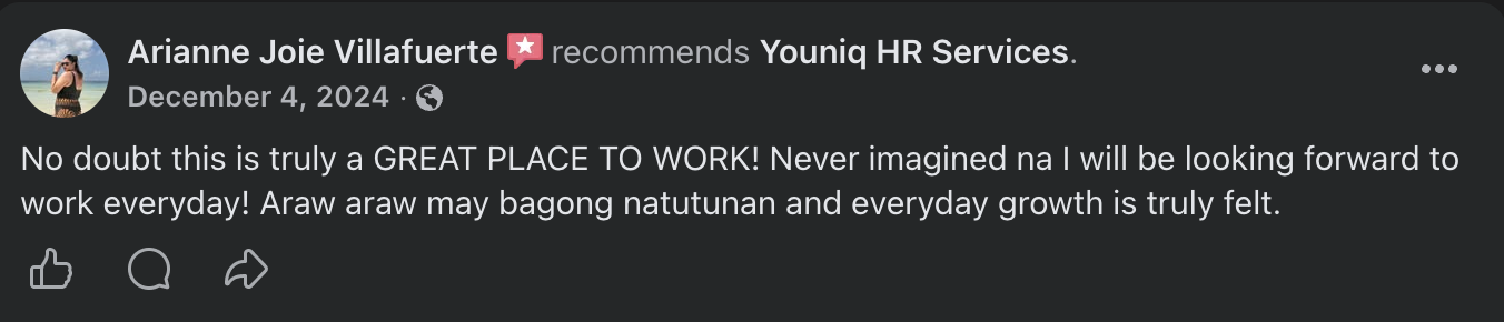 Testimonial from an entrepreneur