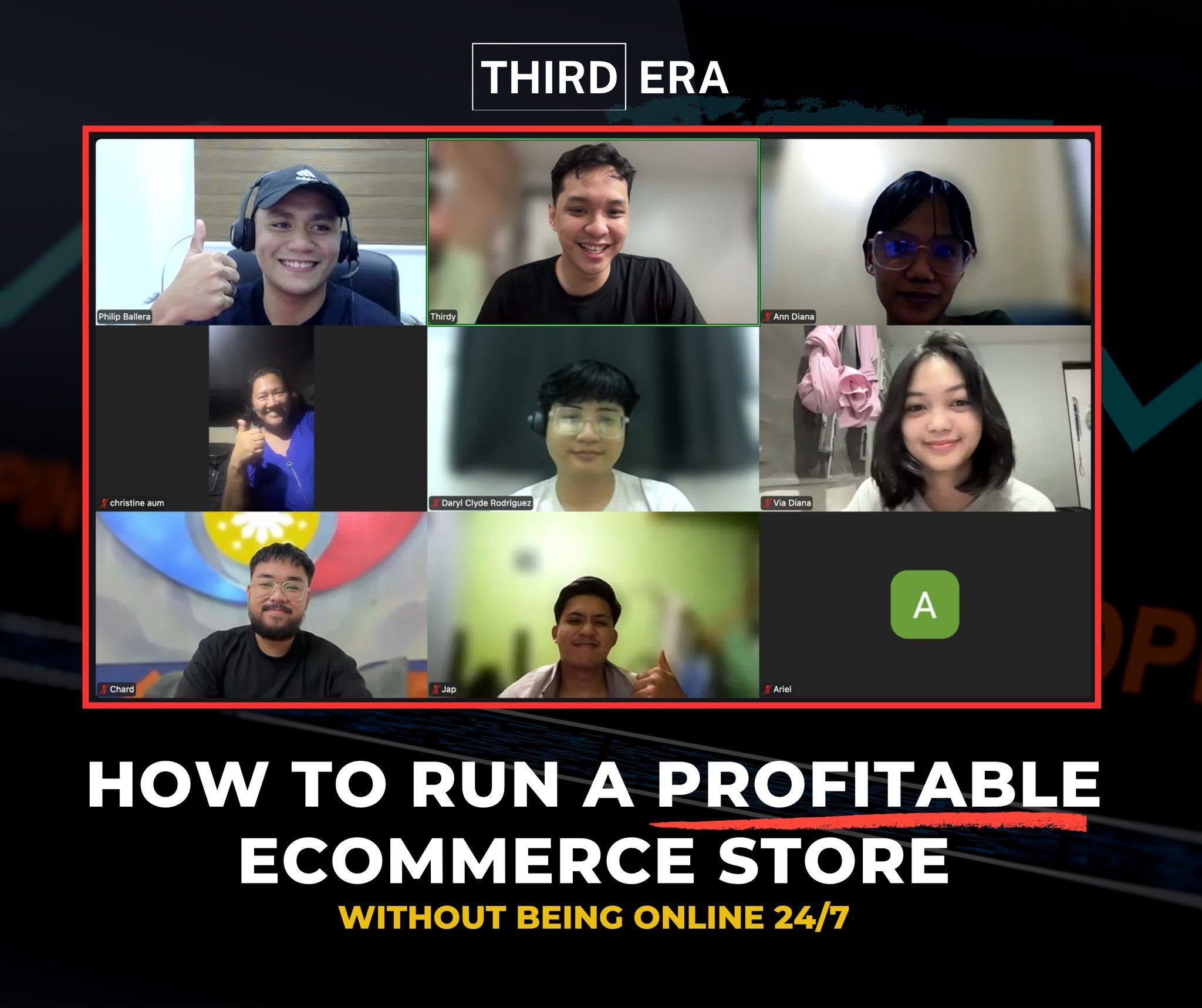 Thirdy Anolin leading an online business workshop