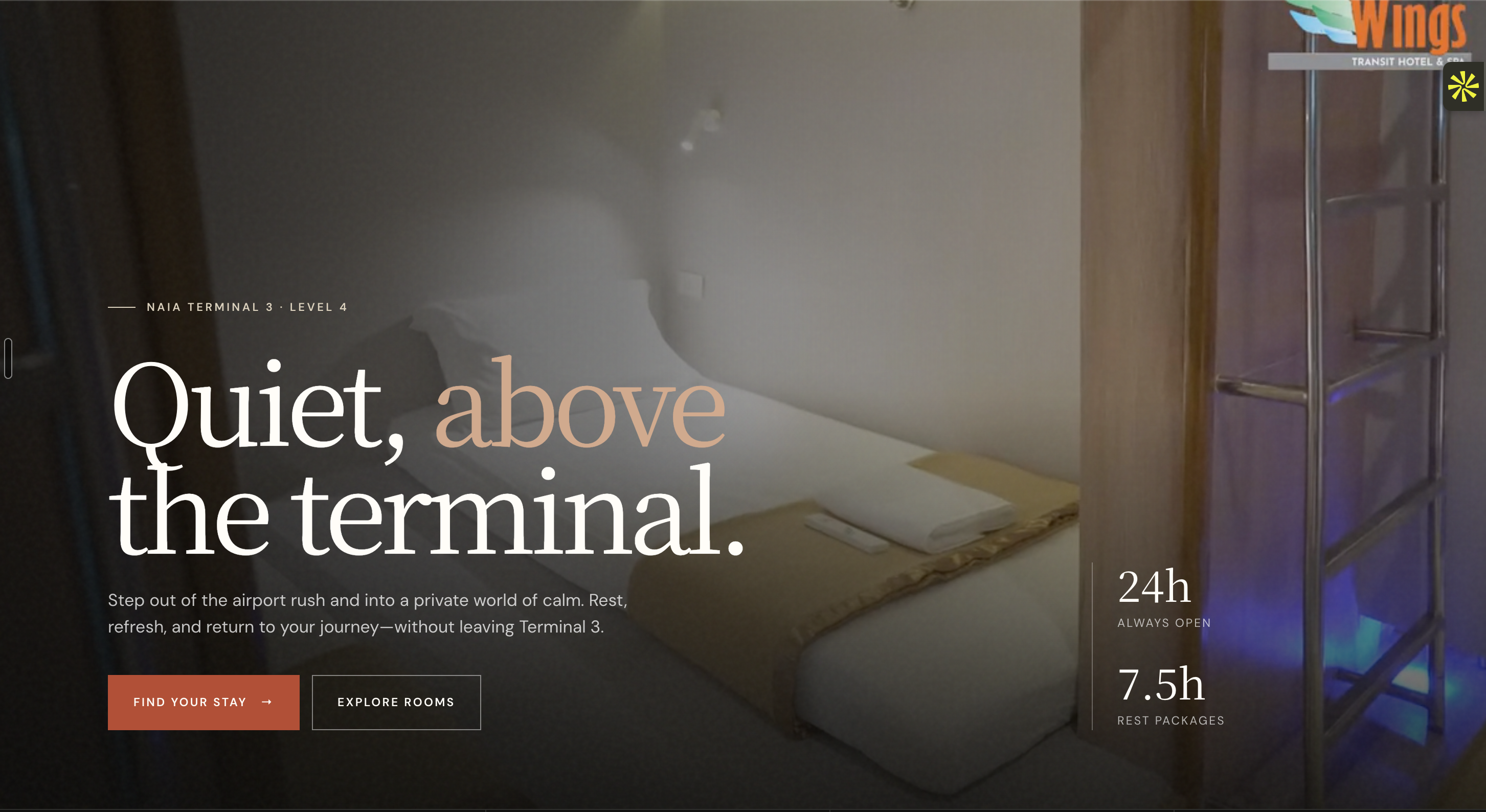 Landing page design visual