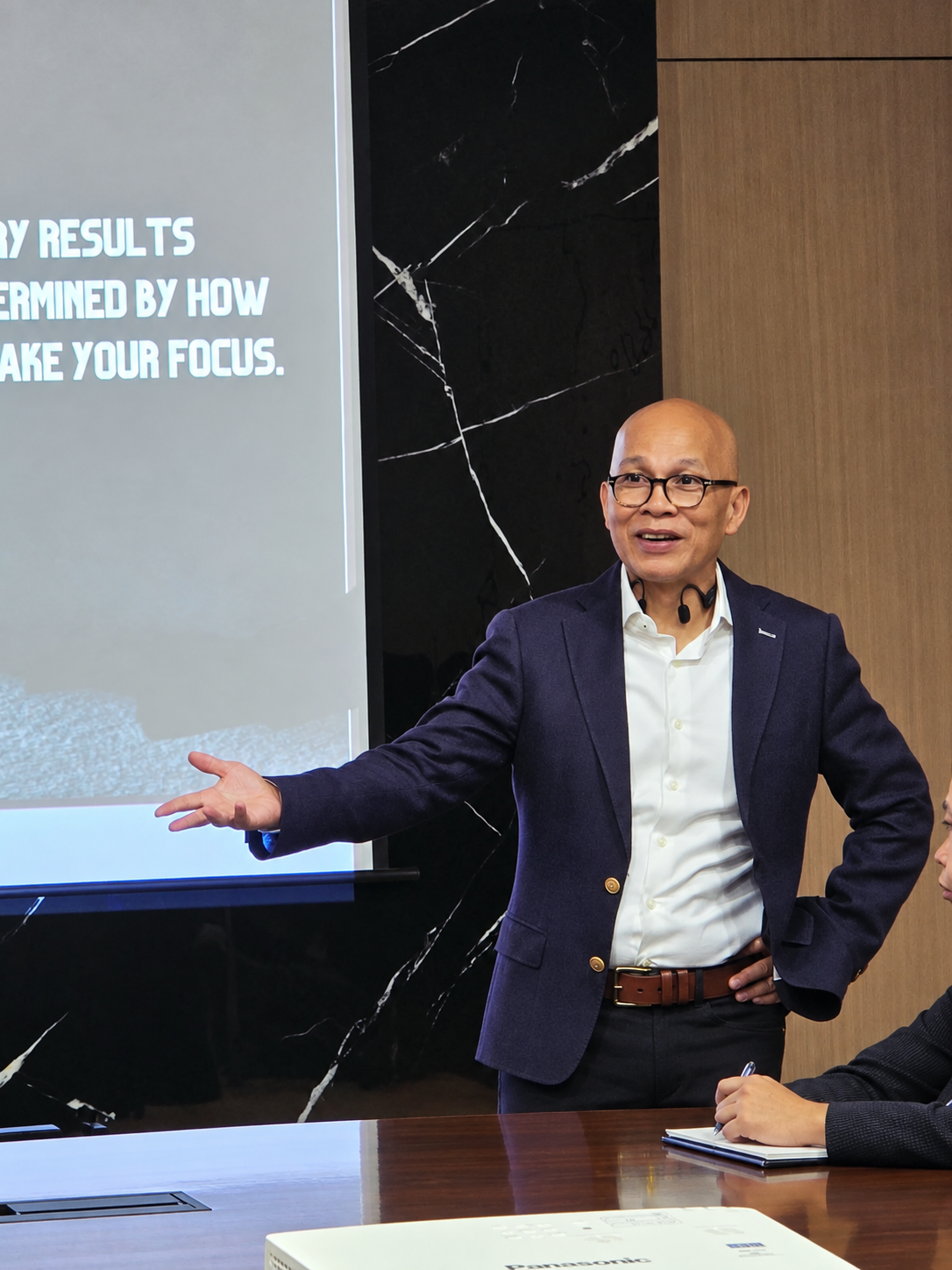Peter O. Data presenting a training session